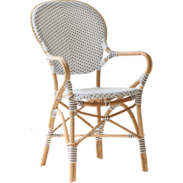 Cafestol Isabell m. Armlæn - Hvid