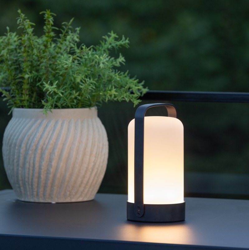 Comos - Udendørs bordlampe i sort metal og plast 1 Comos - Udendørs bordlampe i sort metal og plast