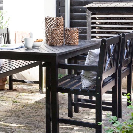 Croix - Havestol i mat sort mahogni Croix - Havestol i mat sort mahogni