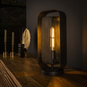 Doblas - Bordlampe i sort metal Levering uden pære