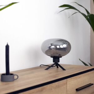 Espejo - Bordlampe i glas og metal med spejl effekt, højde 22 cm