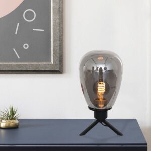 Espejo - Bordlampe i glas og metal med spejl effekt, højde 28 cm