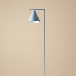 Frigg- Gulvlampe i støvet blå metal