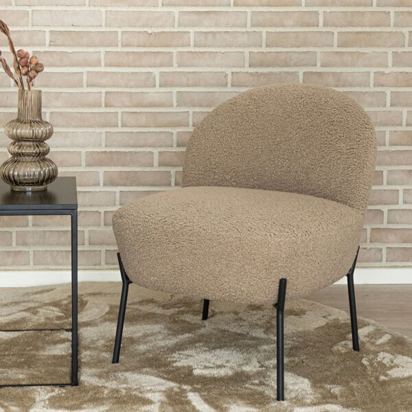 Highland - Lænestol i blød gråbrun kunst lammeskind Highland - Lænestol i blød gråbrun kunst lammeskind