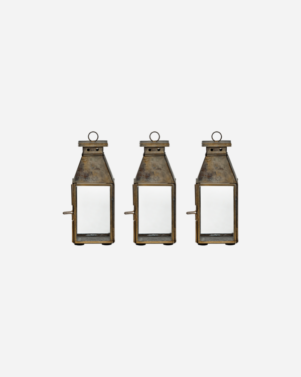 House Doctor - Hurricane, Tilka, Antik messingfinish, sæt 3 stk House Doctor - Hurricane, Tilka, Antik messingfinish, sæt 3 stk