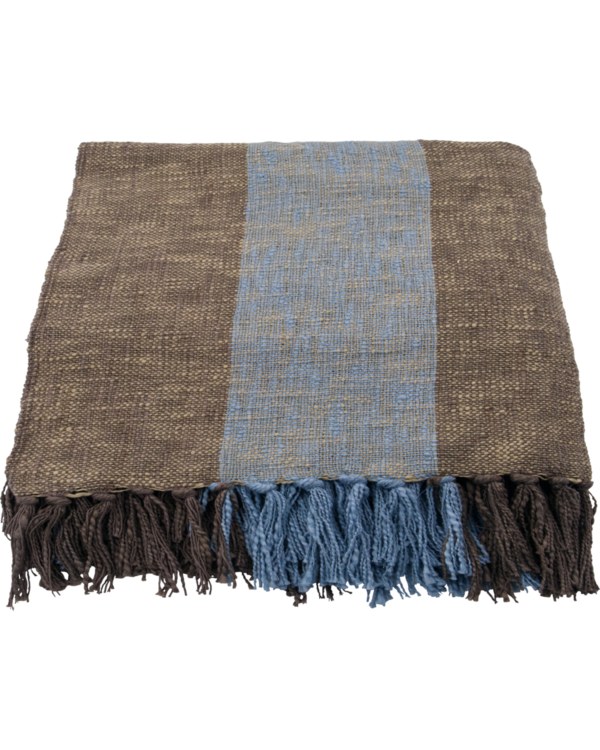 House Doctor - Tæppe, Ponra, Brun, Lyseblå