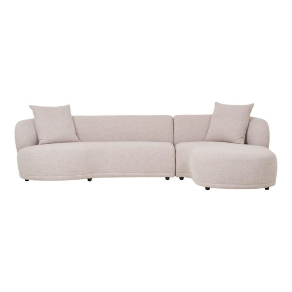 House Nordic - Kingston Sofa, højrevendt, natur, 294x90/175x69 cm House Nordic - Kingston Sofa, højrevendt, natur, 294x90/175x69 cm