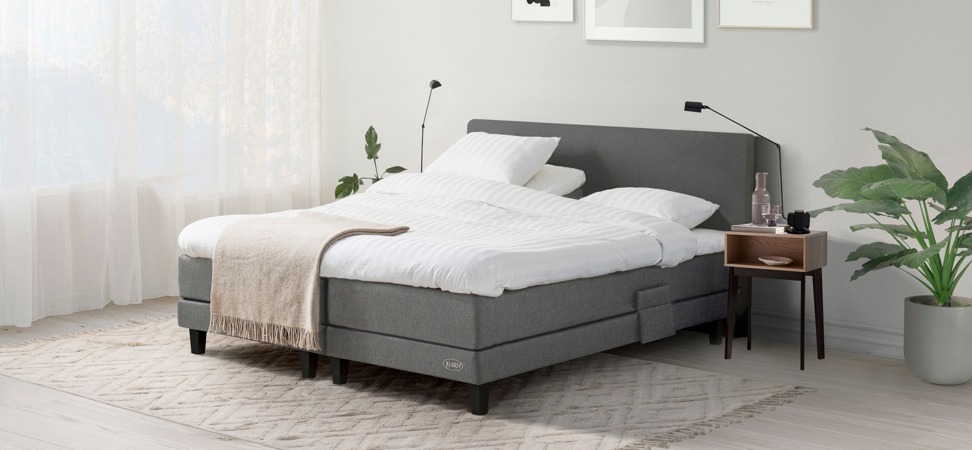 Jensen - Diplomat Lean elevationsseng 120x210 cm - Inkl. Sleep topmadras 1 Jensen - Diplomat Lean elevationsseng 120x210 cm - Inkl. Sleep topmadras
