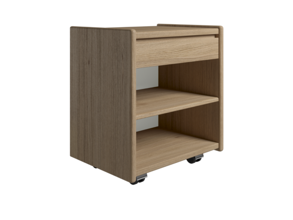 Kaagaard - Sengebord-Eg oliebeh-B: 50 D: 37-Hjul