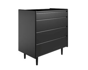 Kaagaard - kommode-Sort-B: 80 D: 37-Træ ben