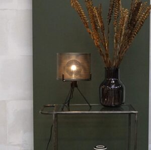 Kelly bordlampe i lakeret patineret jern