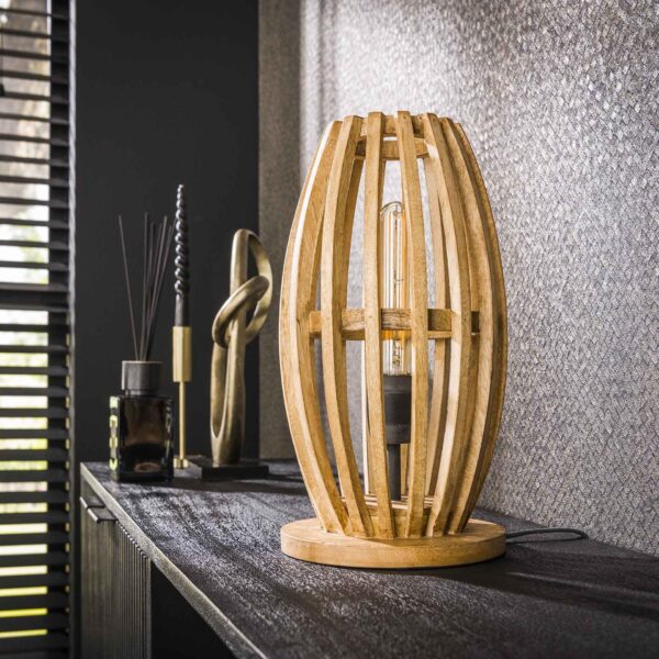 Limit - Håndlavet bordlampe i mangotræ Levering med pære(r) Limit - Håndlavet bordlampe i mangotræ Levering med pære(r)