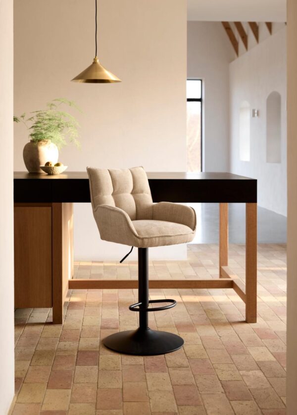 Marilla Barstol, Hørfarvet, 52x53x98,5-113,5 cm, Sæt af 2 Marilla Barstol, Hørfarvet, 52x53x98,5-113,5 cm, Sæt af 2