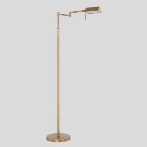 Morse - gulvlampe i tre metalfarver Glas og bronze