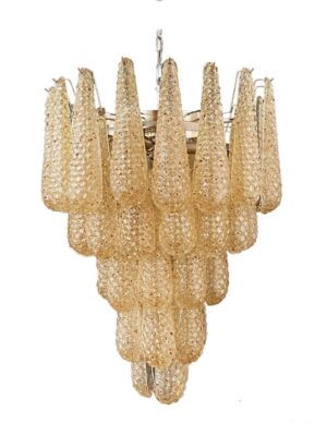 Murano - Dråbe - 52 glasblade - Rav Krom patineret