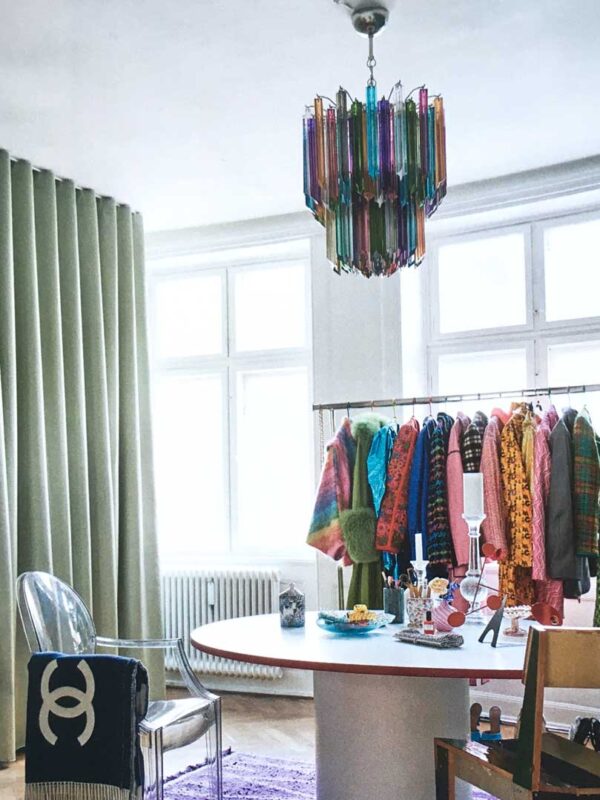 Murano Lysekrone - 107 prismer - Multi Krom patineret Murano Lysekrone - 107 prismer - Multi Krom patineret