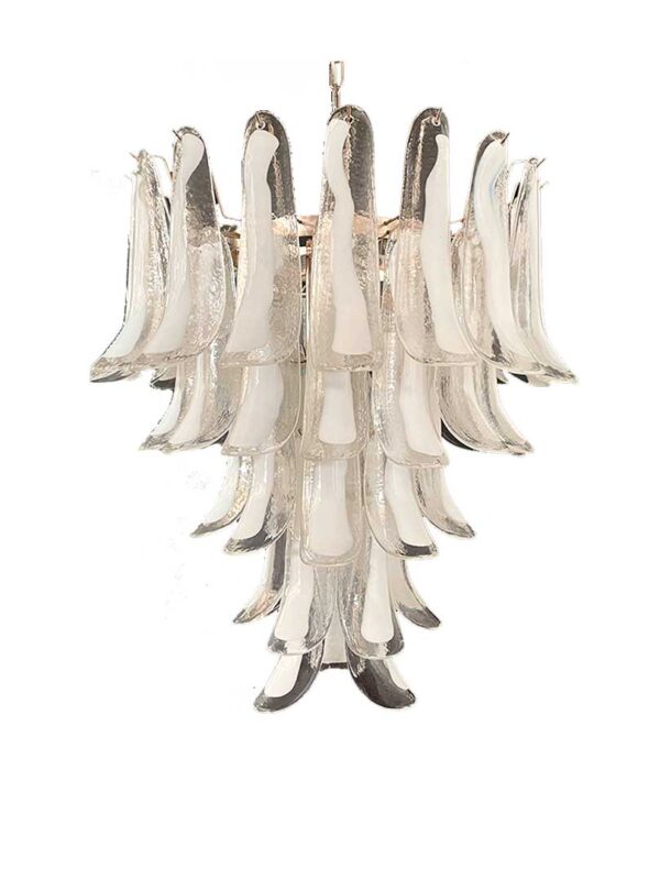 Murano Lysekrone - 52 Kronblade - Klar Krom blank