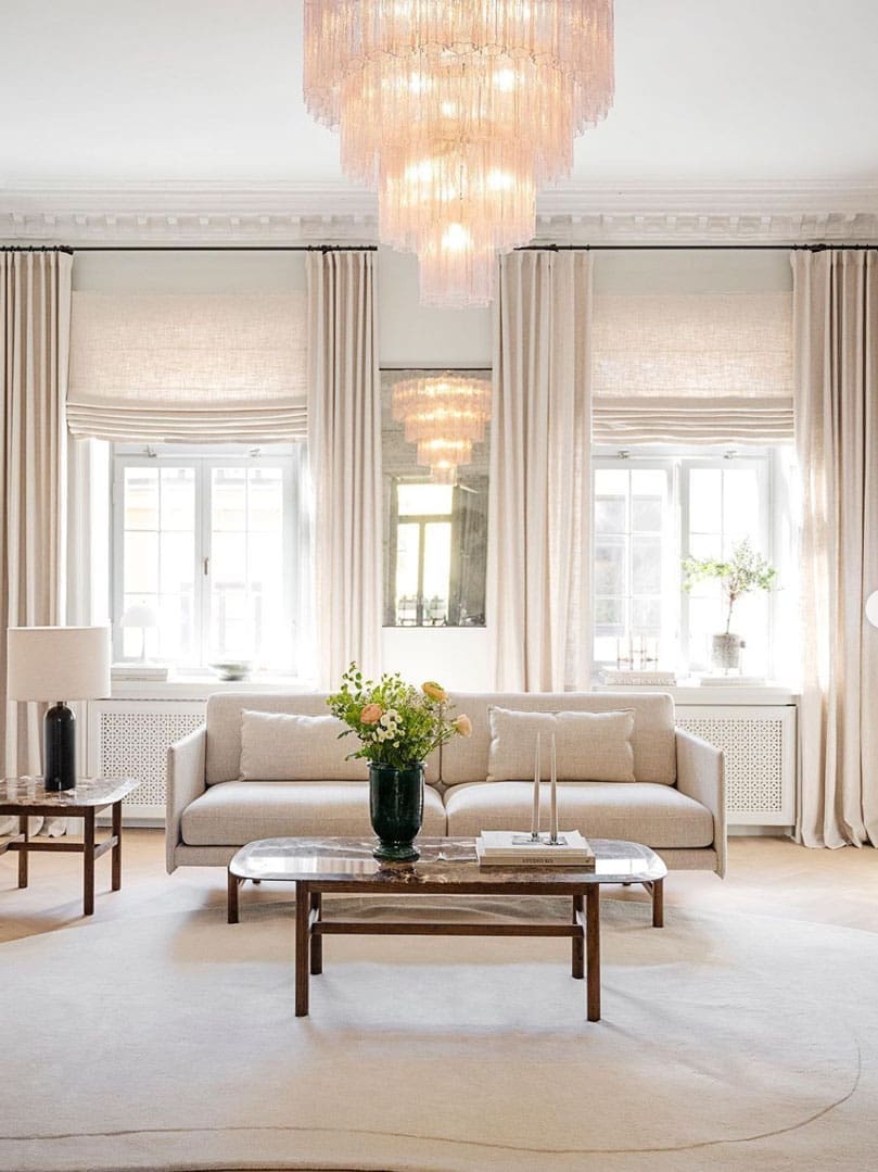 Murano Lysekrone - 78 tuber - Rosa Krom blank