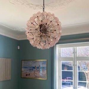 Murano Lysekrone - Sputnik - Poppy - Rosa
