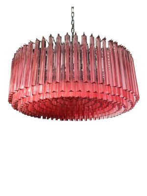 Murano Lysekrone - Triedri - 391 prismer - Rosa Krom patineret