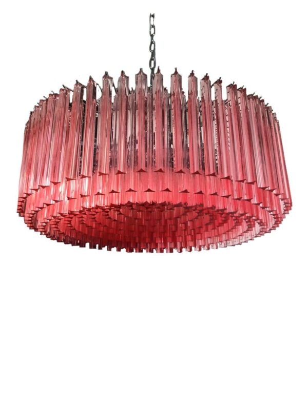 Murano Lysekrone - Triedri - 391 prismer - Rosa Krom patineret