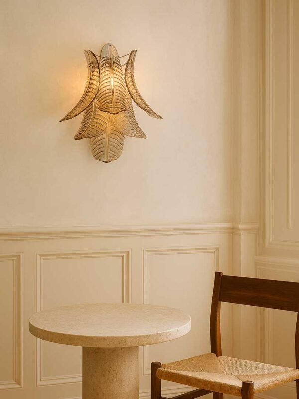 Murano - Væglampe - Felci - Røgfarvet Krom patineret