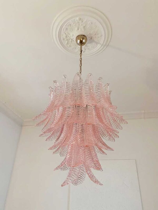 Murano lysekrone - 52 blade - Rosa Krom blank