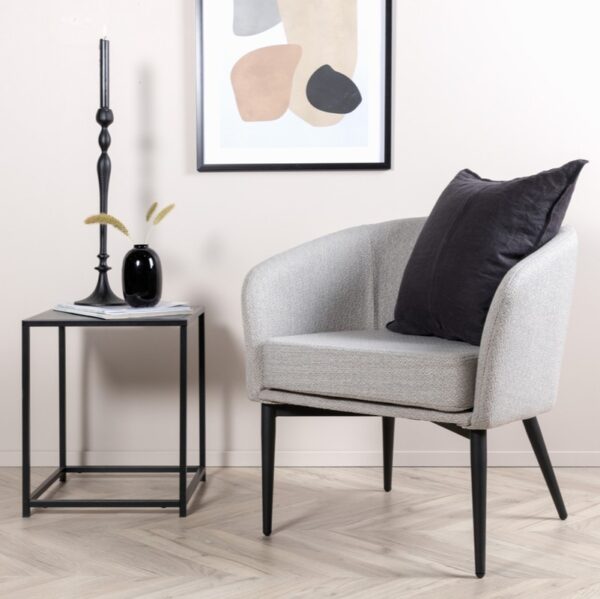 Panda - Lænestol i grå polyester stof Panda - Lænestol i grå polyester stof