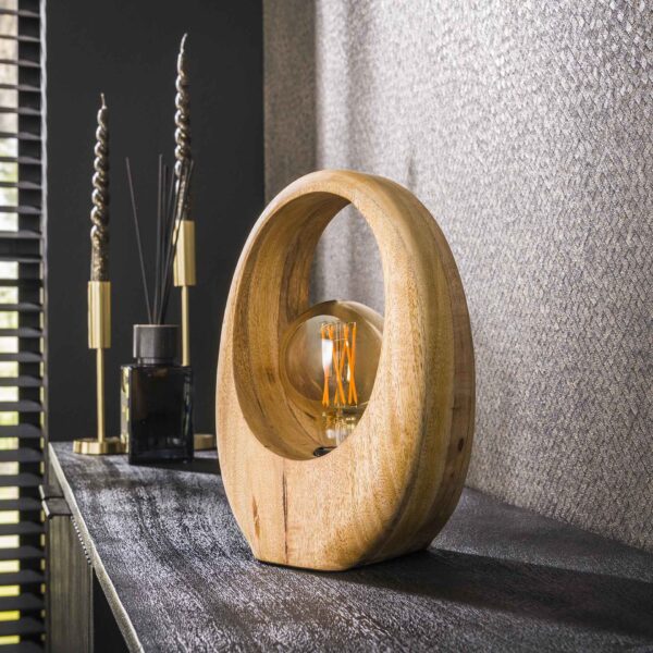 Pecker - Håndlavet bordlampe i mangotræ, højde 30 cm. Levering med pære(r) Pecker - Håndlavet bordlampe i mangotræ, højde 30 cm. Levering med pære(r)