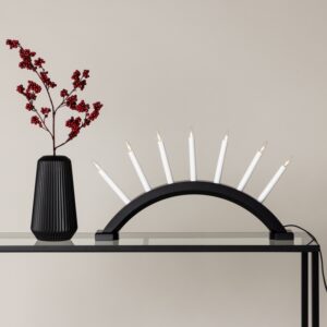 Rialto - Bordlampe i sort træ med 7 Led-pærer