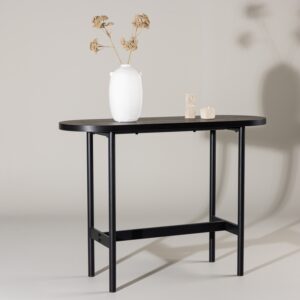 Slade - Konsolbord i sort metal og sort topplade