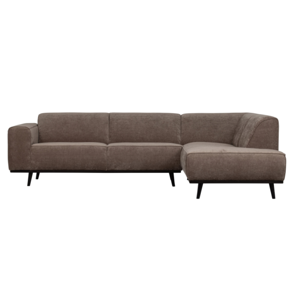 Statement Hjørnesofa Højrevendt Flat Rib - Taupe Statement Hjørnesofa Højrevendt Flat Rib - Taupe