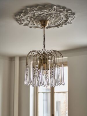 Vintage- Teardrop lysekrone - Klar