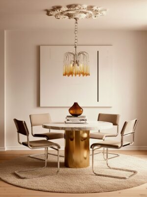 Vintage- Teardrop lysekrone - Rav