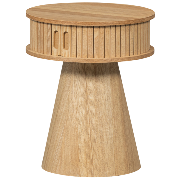 WOOOD - Karri natbord rundt i MDF/fyrretræ, natur - 46x38x38 cm