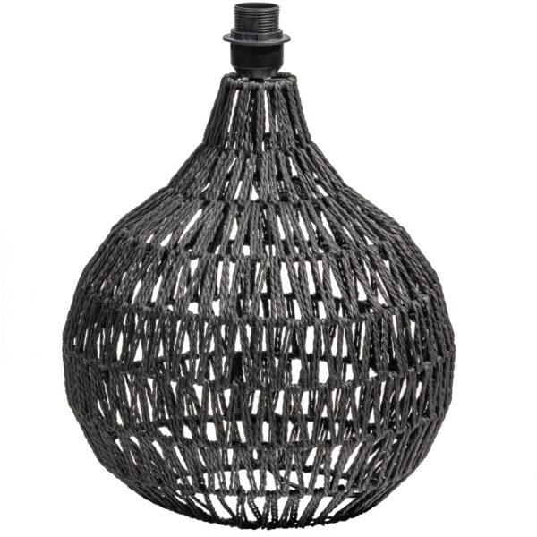 WOOOD - Macy Bordlampe Base Rattan Look Sort - 44x31x31 cm