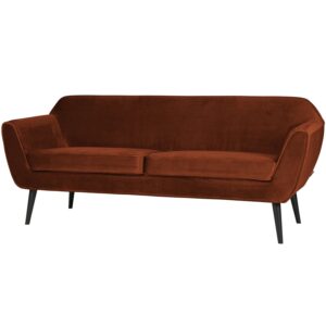 WOOOD Rocco Sofa 187 cm Velour Rust Brown - 75x187x82 cm