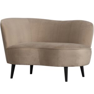 WOOOD - Sara Lounge Lænestol Venstre Velour Khaki - 71x112x81 cm
