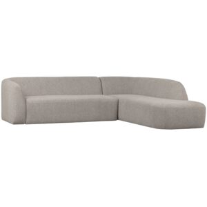 WOOOD - Sloping Hjørnesofa Højre Off White Melange - 77x274x225 cm
