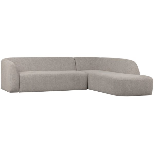 WOOOD - Sloping Hjørnesofa Højre Off White Melange - 77x274x225 cm