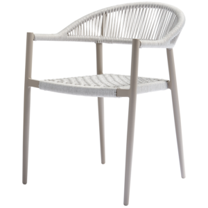 WOOOD Yellow Havestol Reb/Aluminium Lys Grå - Sæt af 2 stk. - 77x57x58 cm