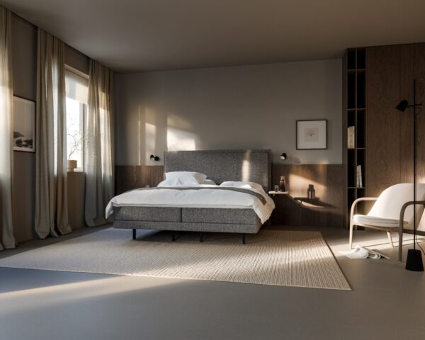 Jensen - Prestige Lean Elevationsseng 180x200 cm - Inkl. Sleep III topmadras og Diva gavl - Udstillingsmodel Jensen - Prestige Lean Elevationsseng 180x200 cm - Inkl. Sleep III topmadras og Diva gavl - Udstillingsmodel