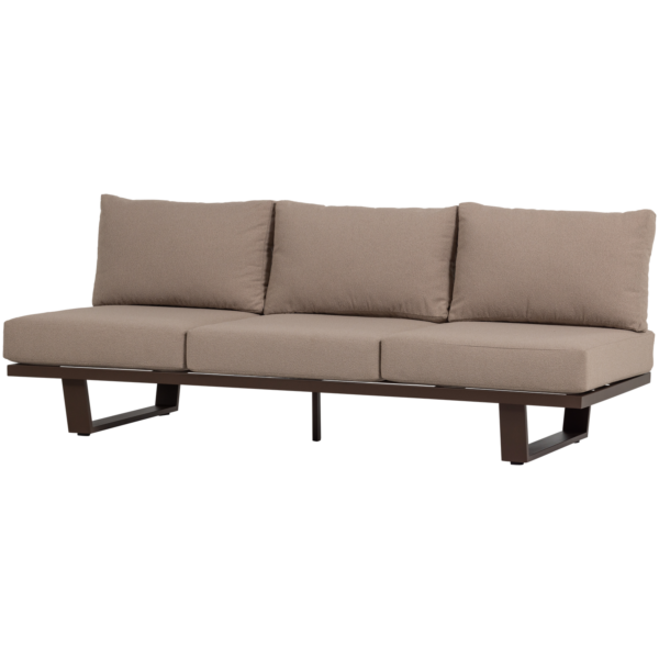 WOOOD - Bear Havesofa 3-Pers Aluminium Brun 210x87 cm
