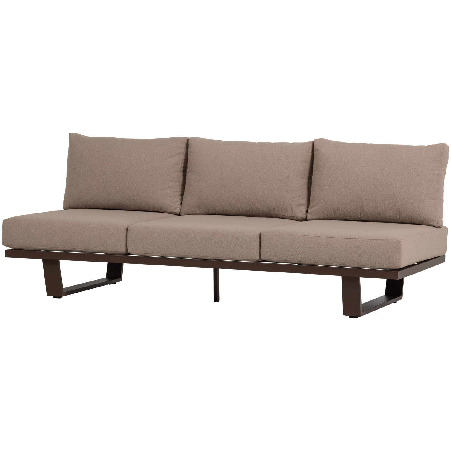 WOOOD - Bear Havesofa 3-Pers Aluminium Brun 210x87 cm 1 WOOOD - Bear Havesofa 3-Pers Aluminium Brun 210x87 cm