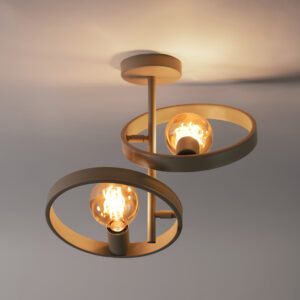 Angulo - Loftlampe i beige metal Levering uden pære