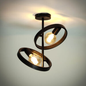 Angulo - Loftlampe i sort metal Levering uden pære