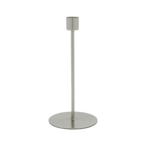 House Doctor - Lysestage Anit 20cm Jern Børstet Sølvfinish Minimalistisk