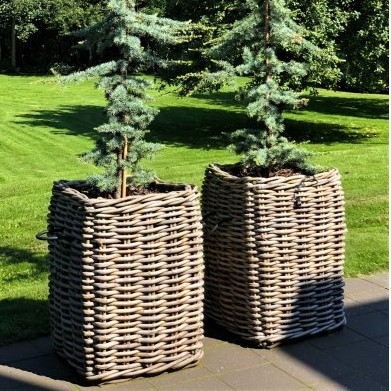 Ratata - Rattan kurv, firkantet, 59 x 59 x højde 84 cm 1 Ratata - Rattan kurv, firkantet, 59 x 59 x højde 84 cm