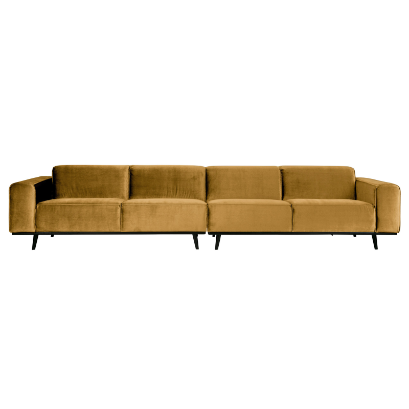 Statement Xl 4-pers Sofa 372 cm Velour - Honey Yellow 1 Statement Xl 4-pers Sofa 372 cm Velour - Honey Yellow