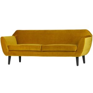 WOOOD - Rocco Sofa 187 cm Velour Ochre Yellow - 75x187x82 cm